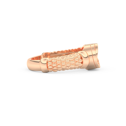 Interlocking Circle Wedding Band with 0.06 CT Round Cut Moissanite – Yellow, White, or Rose Gold 14