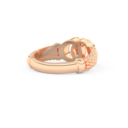 Interlocking Circle Wedding Band with 0.06 CT Round Cut Moissanite – Yellow, White, or Rose Gold 15