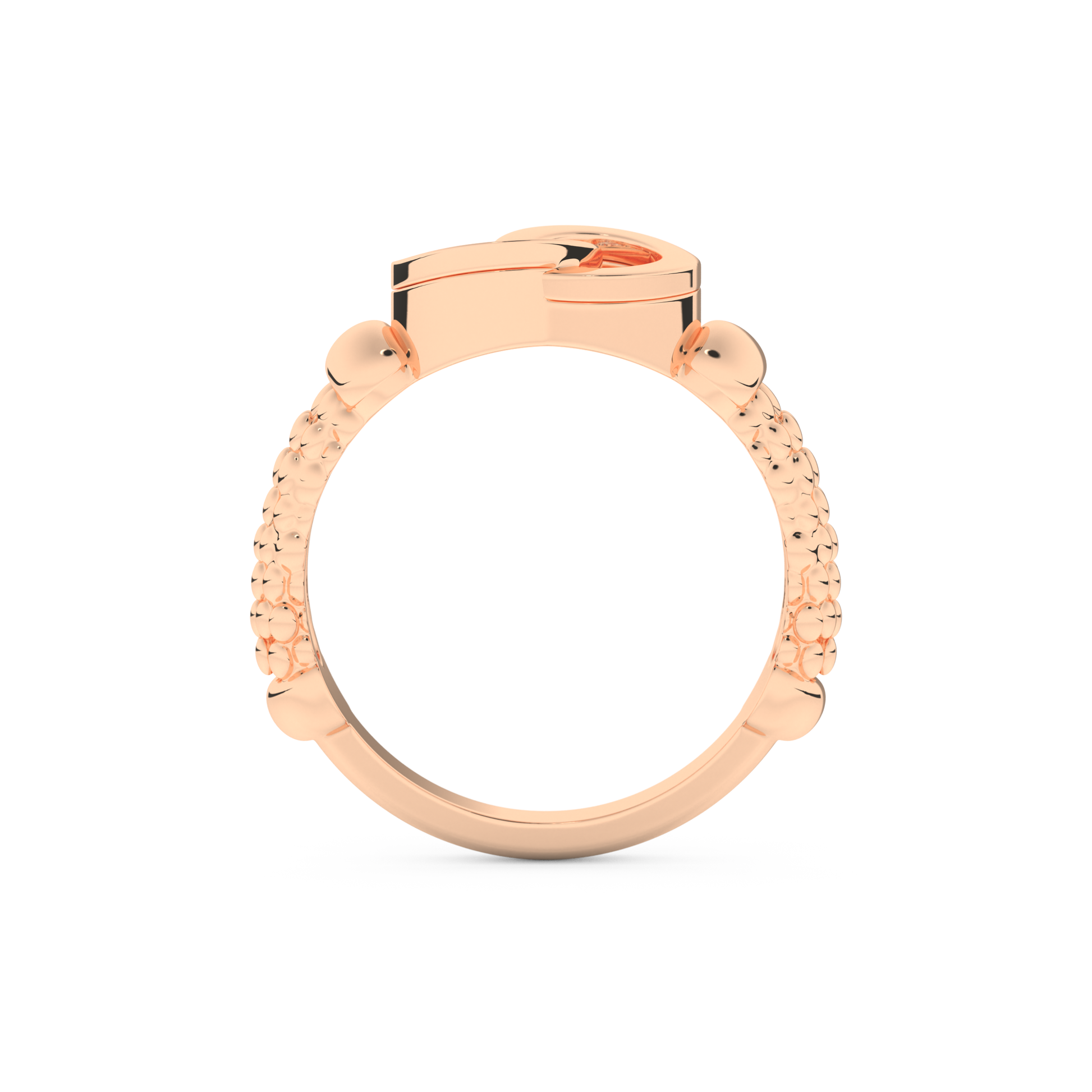 Interlocking Circle Wedding Band with 0.06 CT Round Cut Moissanite – Yellow, White, or Rose Gold 17