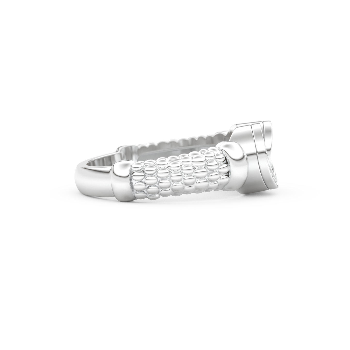 Interlocking Circle Wedding Band with 0.06 CT Round Cut Moissanite – Yellow, White, or Rose Gold 8