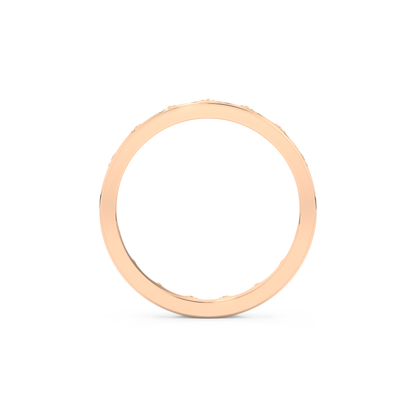 Regal Crown Full Eternity Wedding Band with 0.48 CT Round Cut Moissanite – Yellow, White, or Rose Gold 17