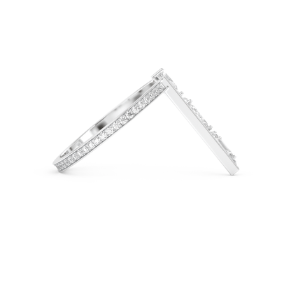 Asymmetric Bar and Droplet Full Eternity Wedding Band with 0.569 CT Pear, Round, Emerald & Marquise Cut Moissanite – Yellow, White, or Rose Gold 8