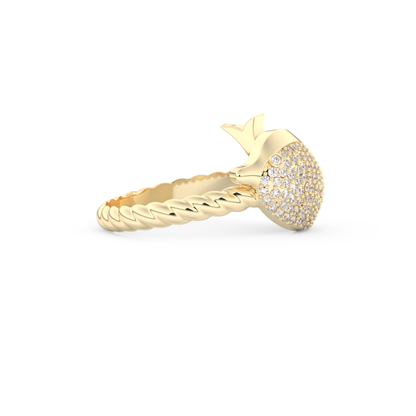 Sculpted Dome Wedding Band with 0.305 CT Round Cut Moissanite – Yellow, White, or Rose Gold