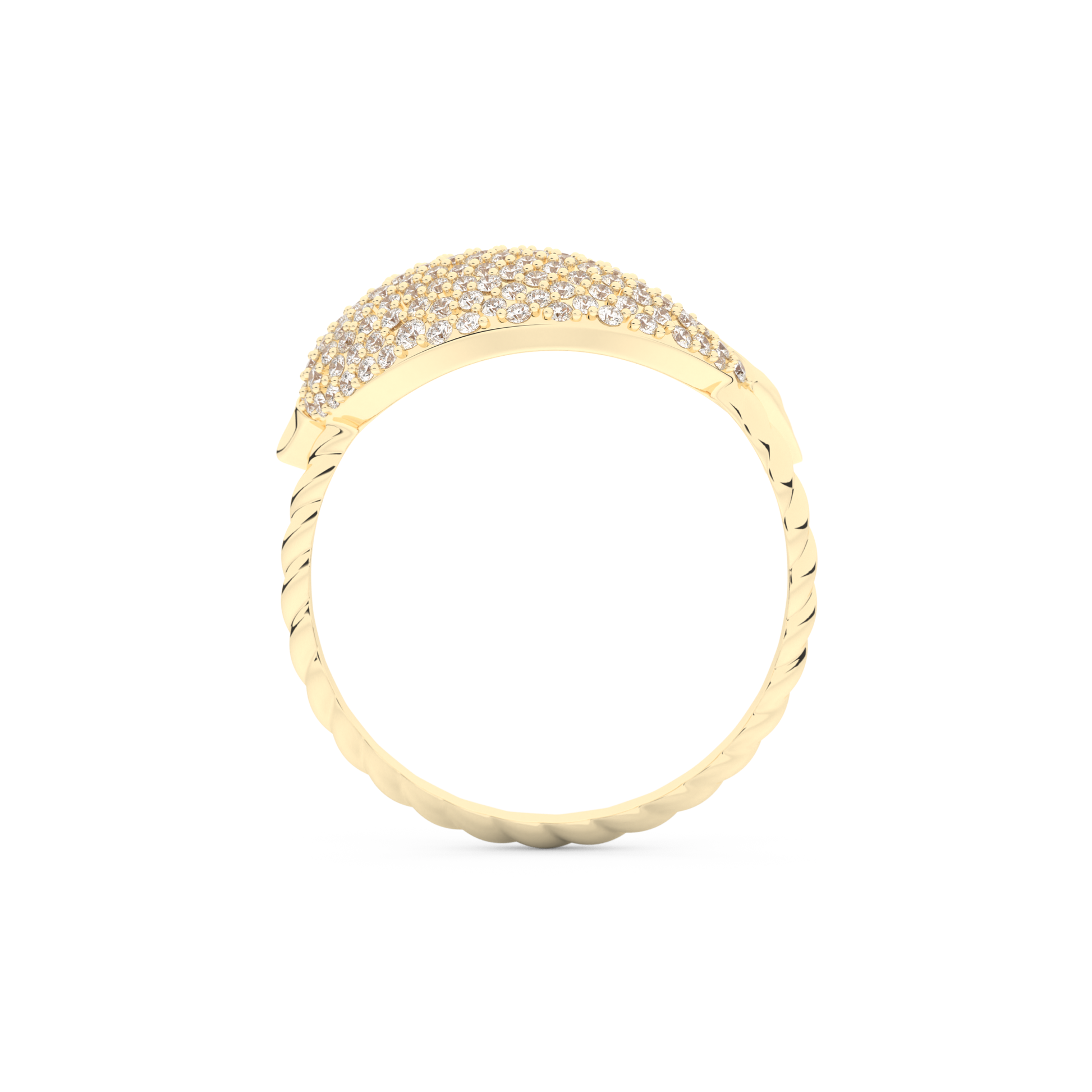 Sculpted Dome Wedding Band with 0.305 CT Round Cut Moissanite – Yellow, White, or Rose Gold