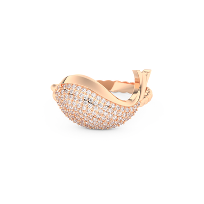 Sculpted Dome Wedding Band with 0.305 CT Round Cut Moissanite – Yellow, White, or Rose Gold