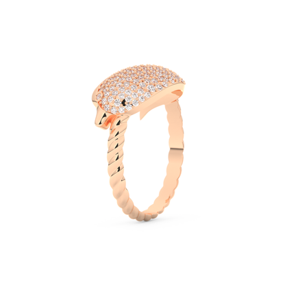 Sculpted Dome Wedding Band with 0.305 CT Round Cut Moissanite – Yellow, White, or Rose Gold