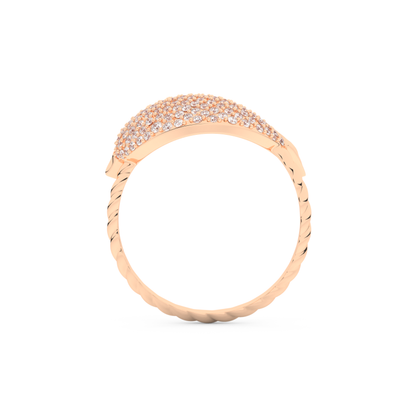 Sculpted Dome Wedding Band with 0.305 CT Round Cut Moissanite – Yellow, White, or Rose Gold