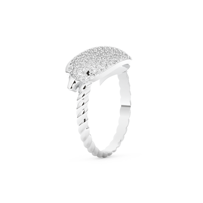 Sculpted Dome Wedding Band with 0.305 CT Round Cut Moissanite – Yellow, White, or Rose Gold
