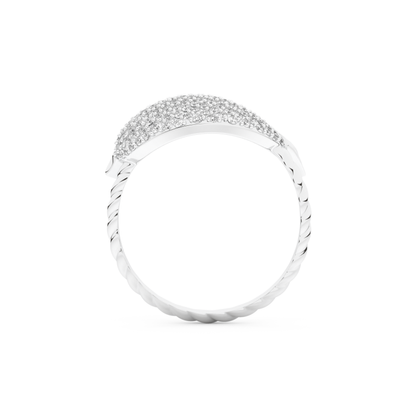 Sculpted Dome Wedding Band with 0.305 CT Round Cut Moissanite – Yellow, White, or Rose Gold