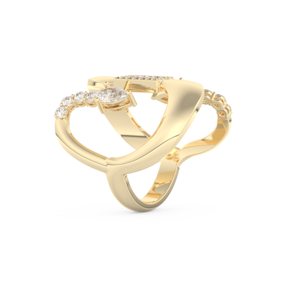 Modern Geometric Half Eternity Wedding Band with 0.74 CT Round, Pear and Baguette Cut Moissanite – Yellow, White, or Rose Gold 3