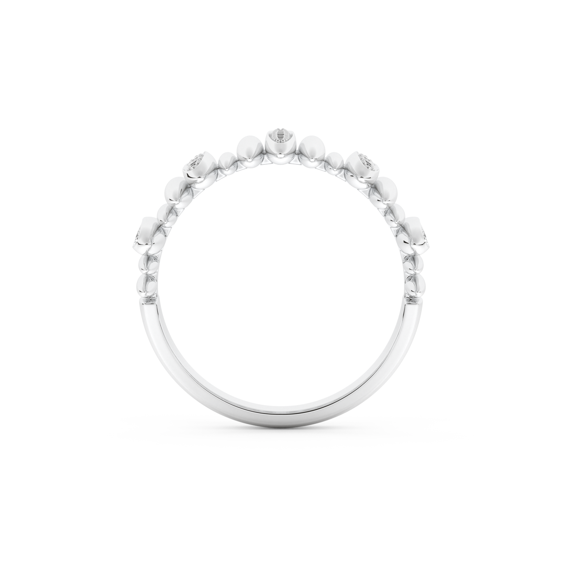 Spike Inspired Wedding Band with 0.29 CT Round Cut Moissanite – Yellow, White, or Rose Gold