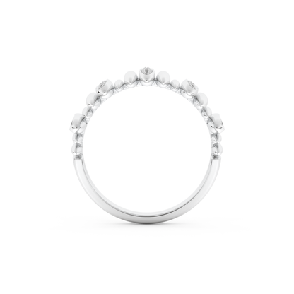 Spike Inspired Wedding Band with 0.29 CT Round Cut Moissanite – Yellow, White, or Rose Gold