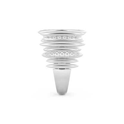 Spike Inspired Wedding Band with 0.29 CT Round Cut Moissanite – Yellow, White, or Rose Gold