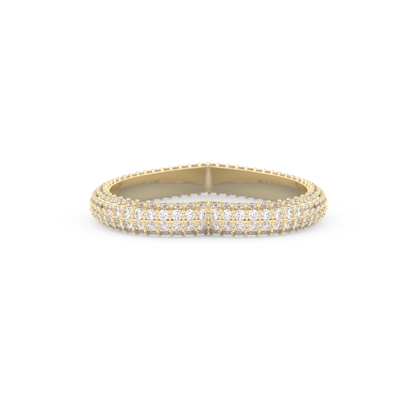 Full Eternity Wedding Band with 0.89 CT Round Cut Moissanite – Yellow, White, or Rose Gold