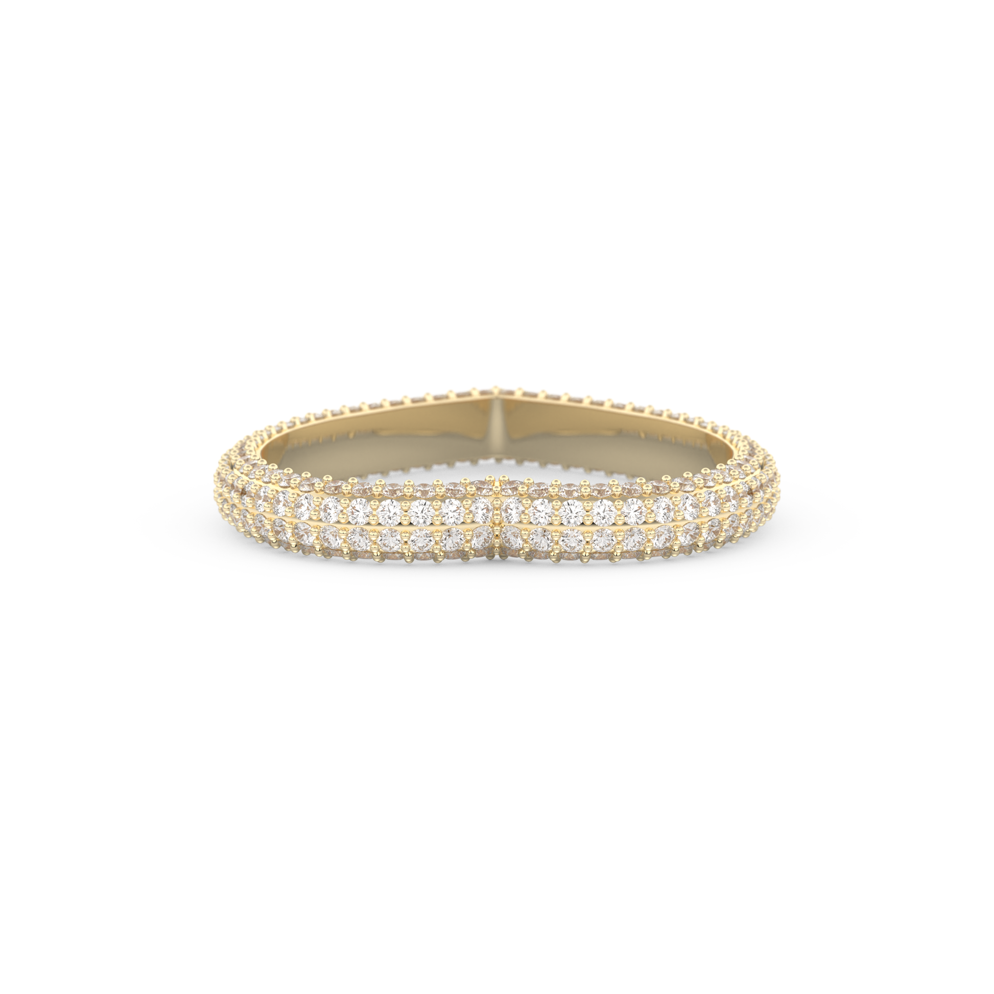 Full Eternity Wedding Band with 0.89 CT Round Cut Moissanite – Yellow, White, or Rose Gold