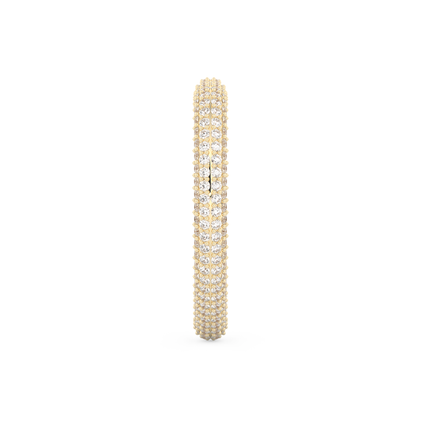 Full Eternity Wedding Band with 0.89 CT Round Cut Moissanite – Yellow, White, or Rose Gold