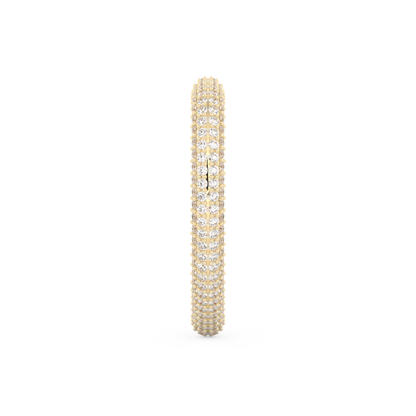 Full Eternity Wedding Band with 0.89 CT Round Cut Moissanite – Yellow, White, or Rose Gold