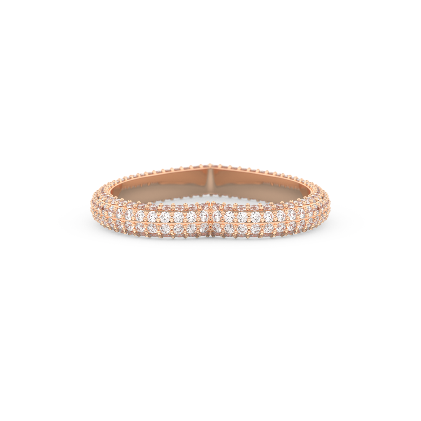 Full Eternity Wedding Band with 0.89 CT Round Cut Moissanite – Yellow, White, or Rose Gold