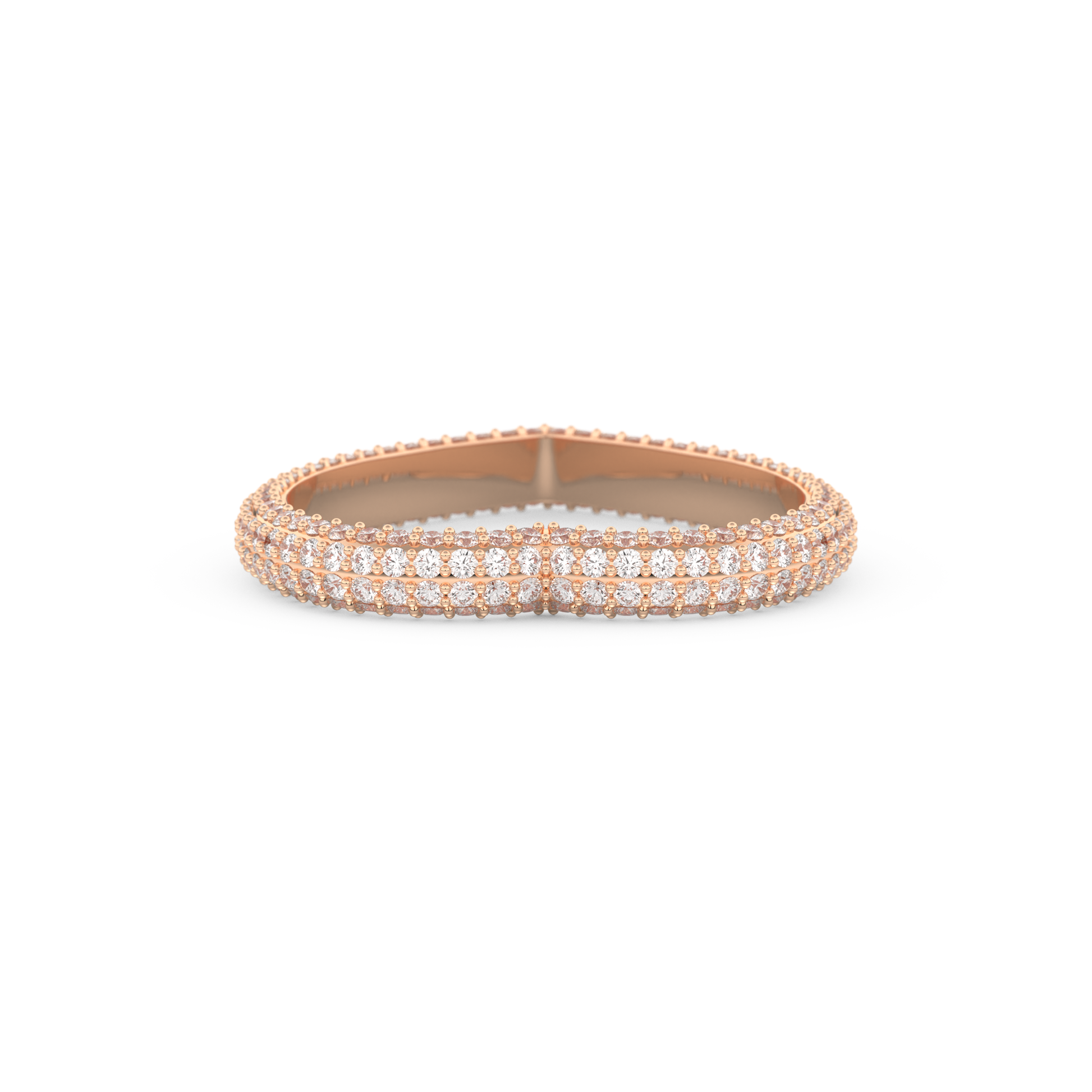 Full Eternity Wedding Band with 0.89 CT Round Cut Moissanite – Yellow, White, or Rose Gold