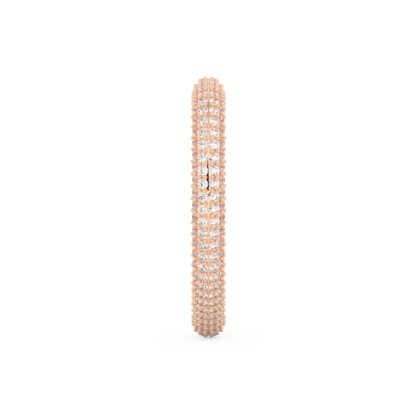 Full Eternity Wedding Band with 0.89 CT Round Cut Moissanite – Yellow, White, or Rose Gold