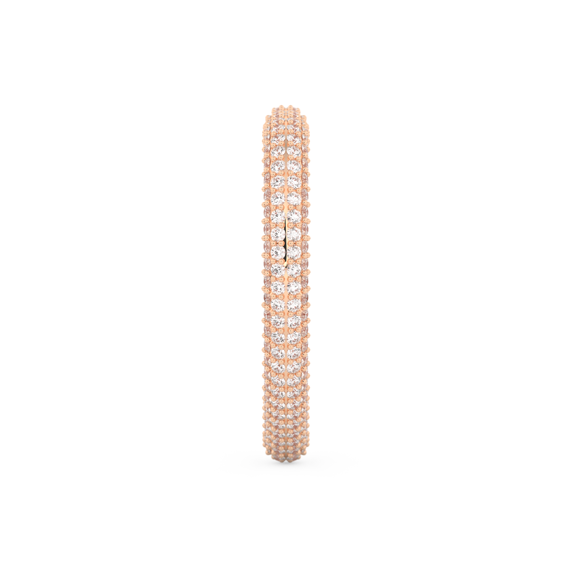 Full Eternity Wedding Band with 0.89 CT Round Cut Moissanite – Yellow, White, or Rose Gold