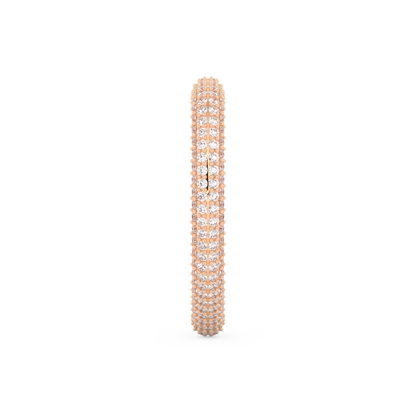 Full Eternity Wedding Band with 0.89 CT Round Cut Moissanite – Yellow, White, or Rose Gold