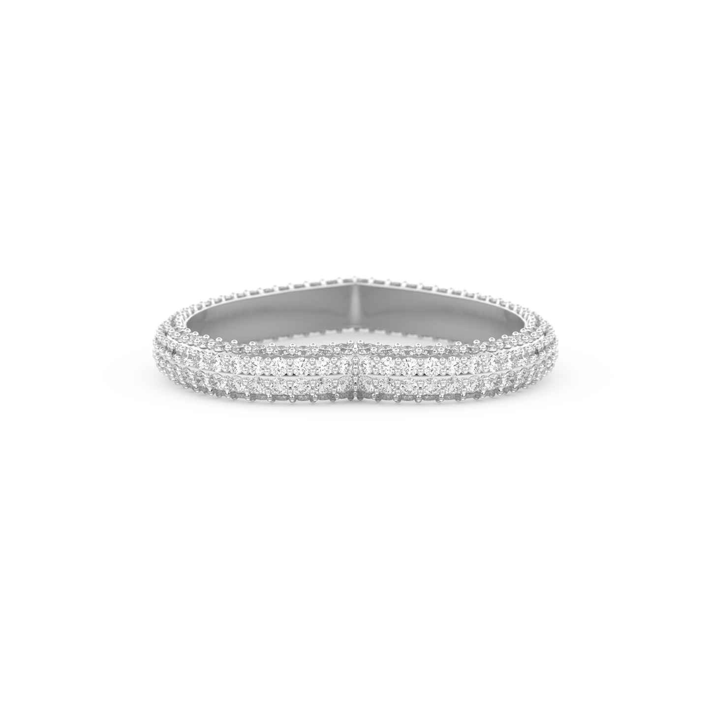 Full Eternity Wedding Band with 0.89 CT Round Cut Moissanite – Yellow, White, or Rose Gold