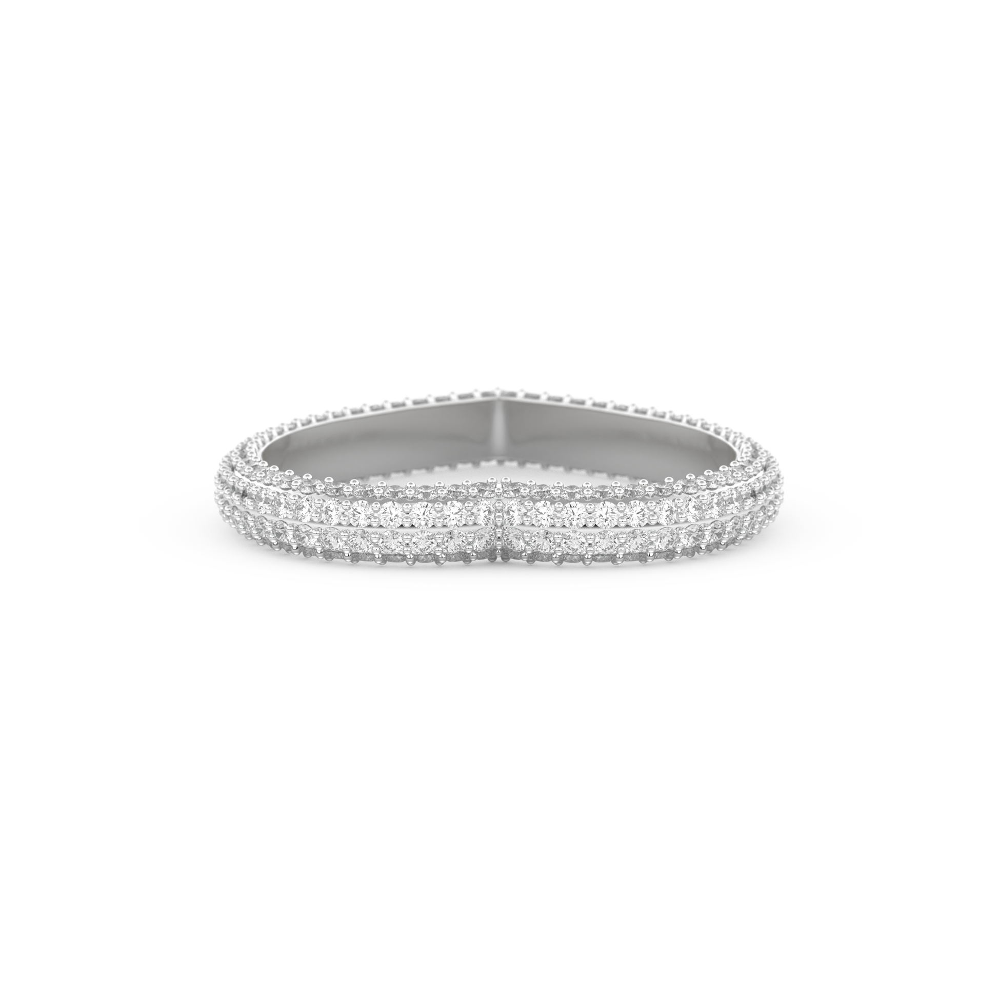Full Eternity Wedding Band with 0.89 CT Round Cut Moissanite – Yellow, White, or Rose Gold
