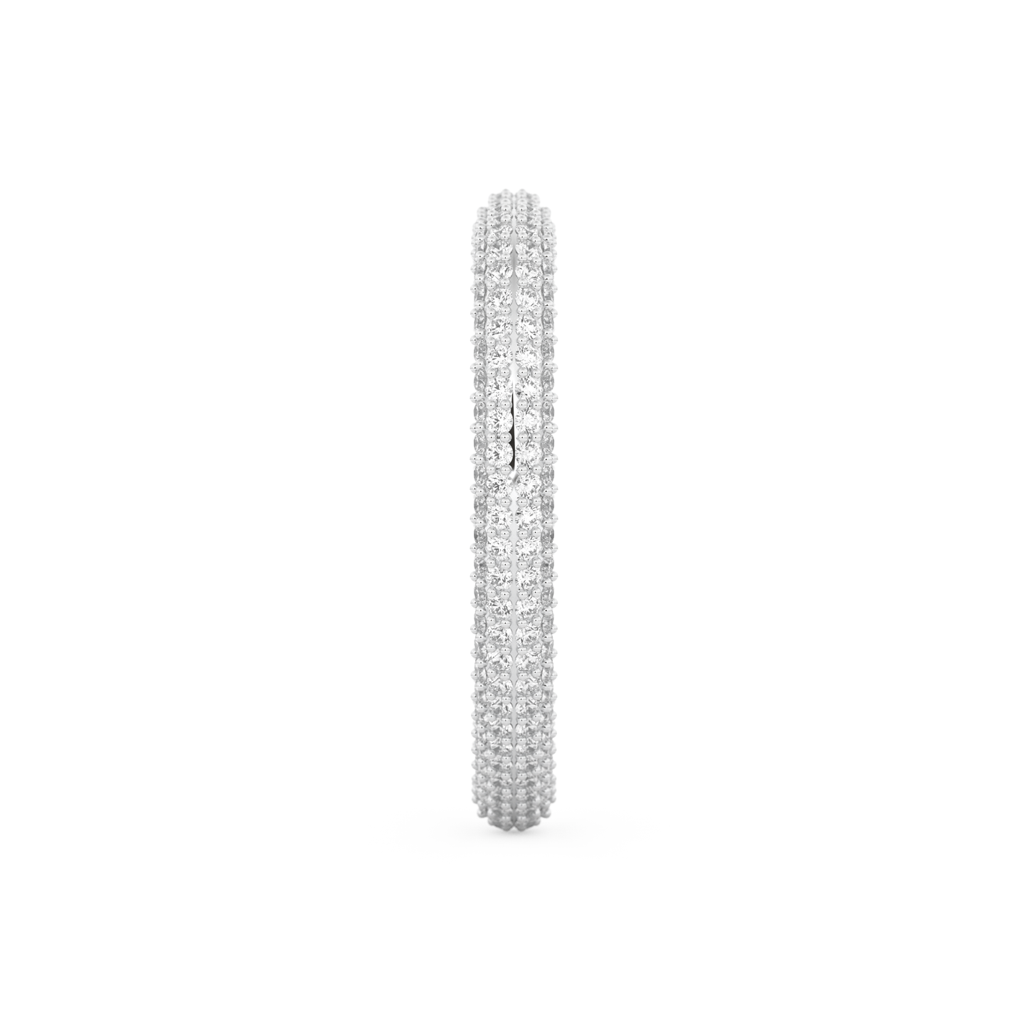 Full Eternity Wedding Band with 0.89 CT Round Cut Moissanite – Yellow, White, or Rose Gold