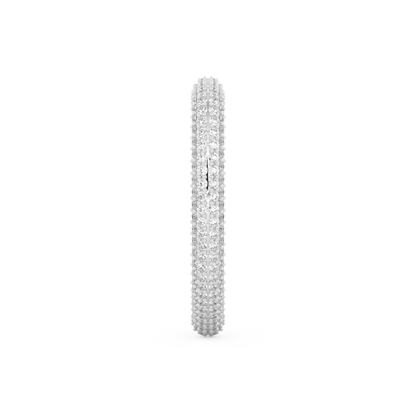 Full Eternity Wedding Band with 0.89 CT Round Cut Moissanite – Yellow, White, or Rose Gold