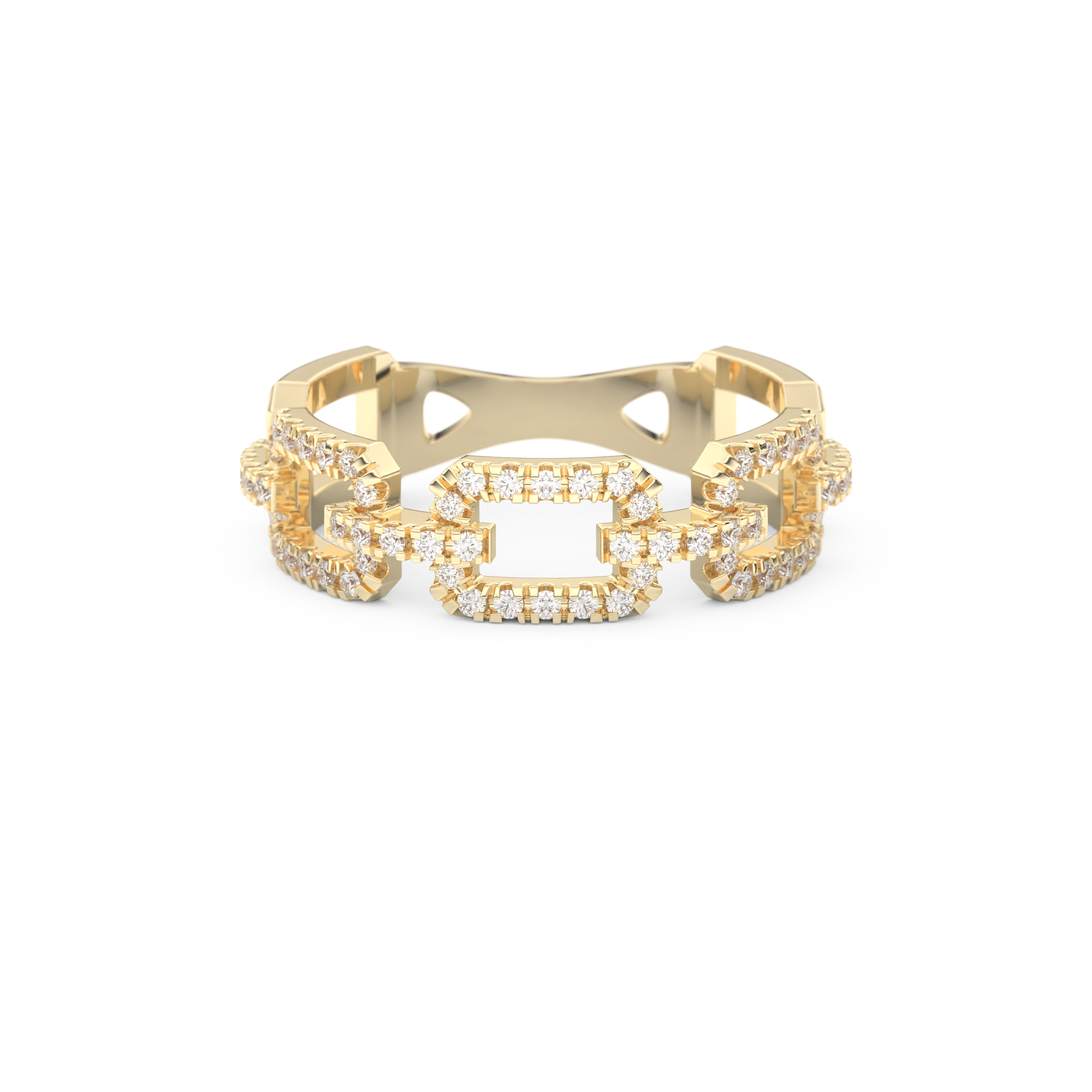 Half Eternity Wedding Band with 0.23 CT Round Cut Moissanite – Yellow, White, or Rose Gold