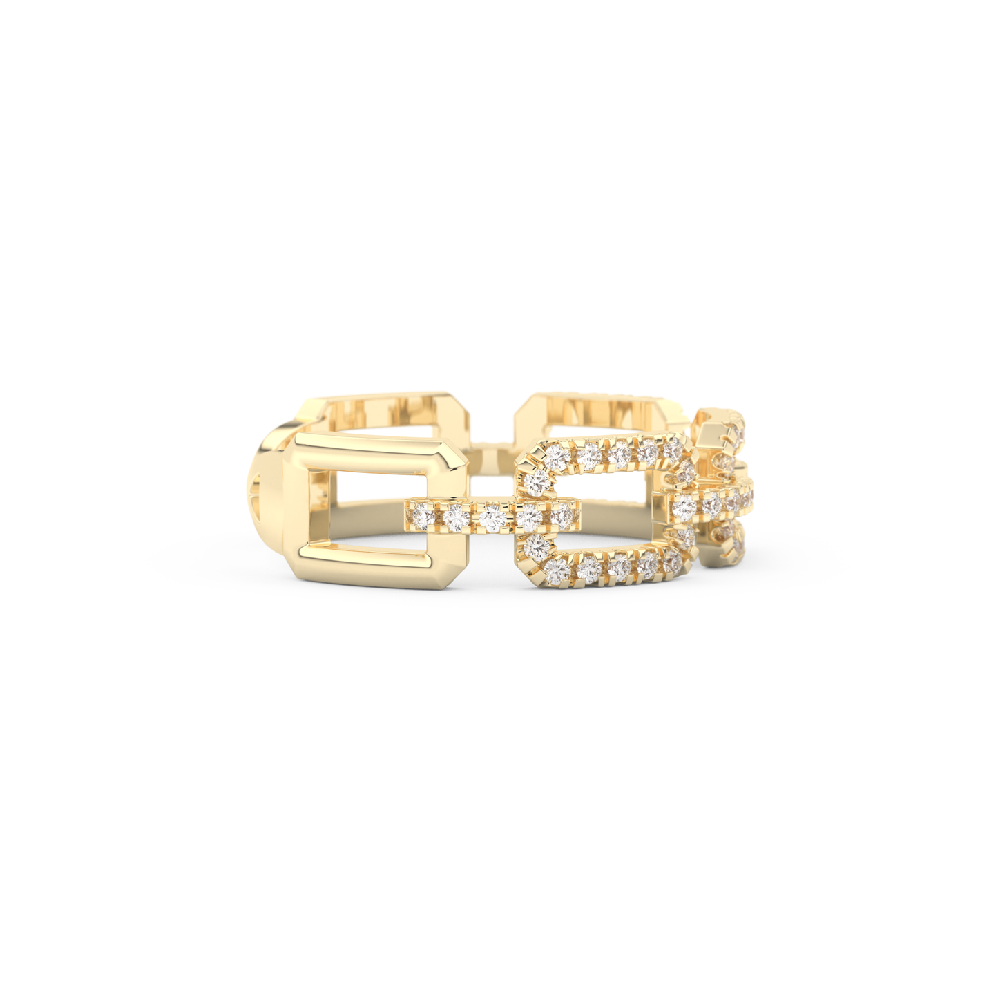 Half Eternity Wedding Band with 0.23 CT Round Cut Moissanite – Yellow, White, or Rose Gold