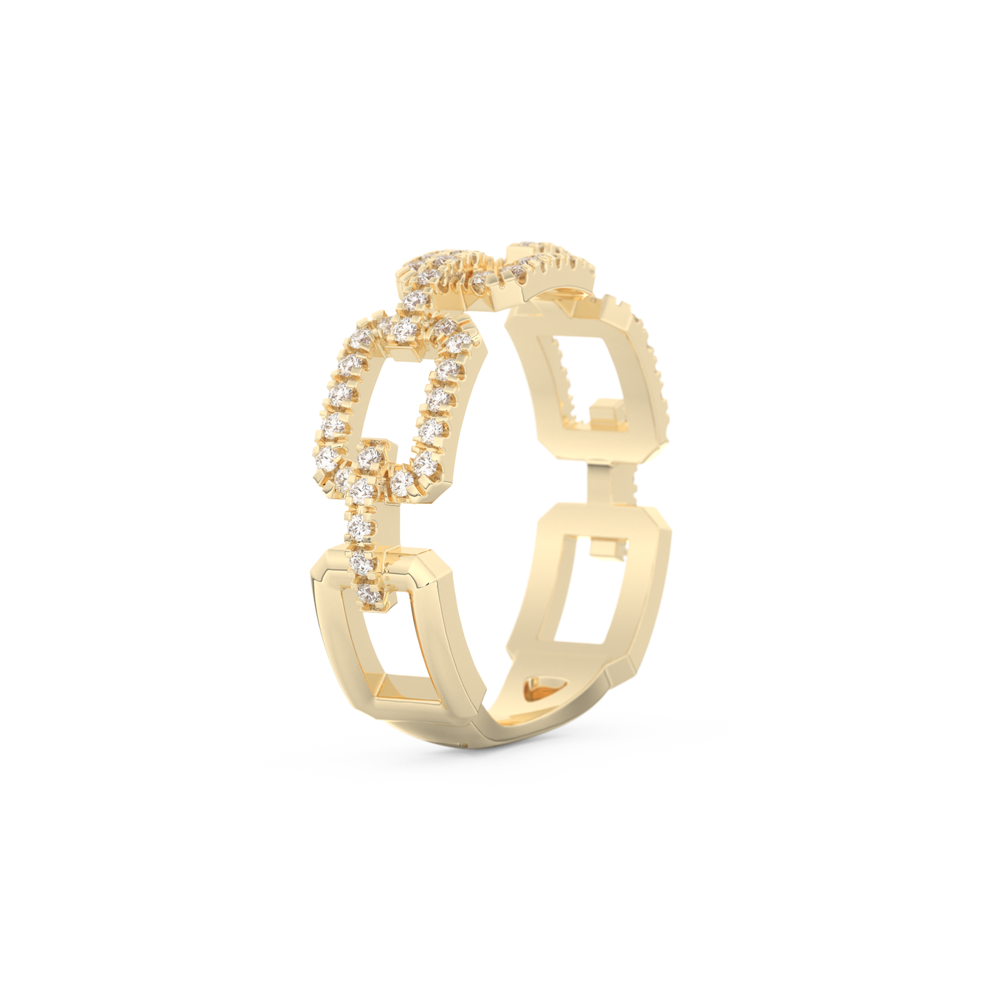 Half Eternity Wedding Band with 0.23 CT Round Cut Moissanite – Yellow, White, or Rose Gold
