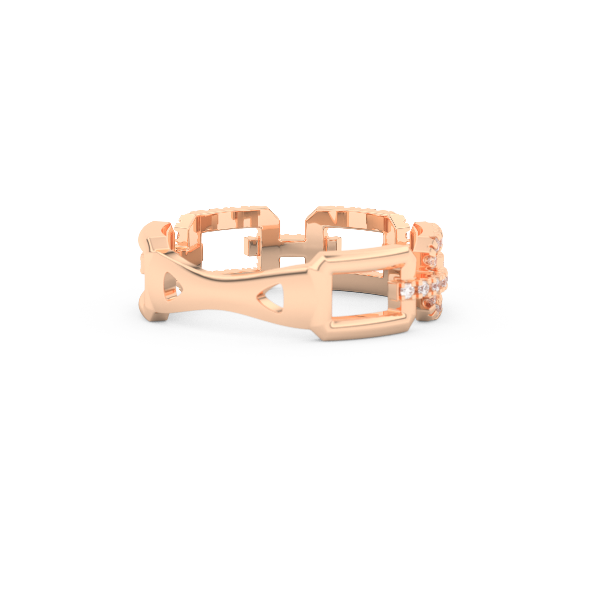 Half Eternity Wedding Band with 0.23 CT Round Cut Moissanite – Yellow, White, or Rose Gold