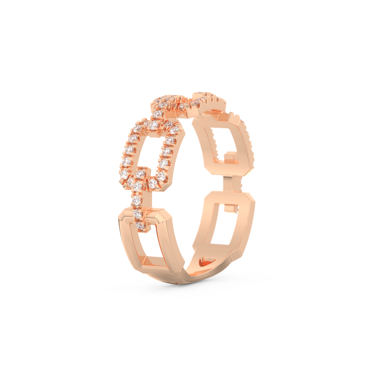 Half Eternity Wedding Band with 0.23 CT Round Cut Moissanite – Yellow, White, or Rose Gold
