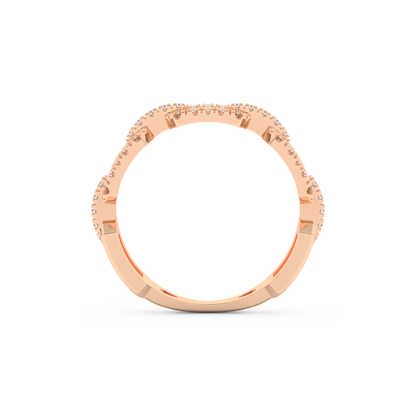 Half Eternity Wedding Band with 0.23 CT Round Cut Moissanite – Yellow, White, or Rose Gold
