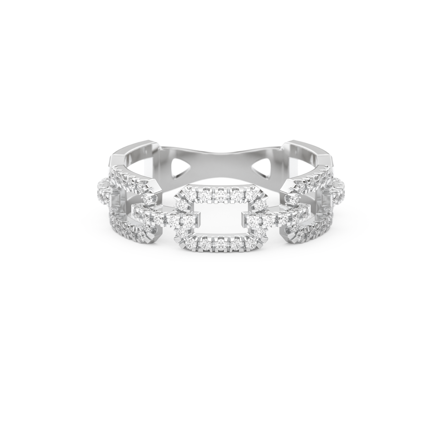 Half Eternity Wedding Band with 0.23 CT Round Cut Moissanite – Yellow, White, or Rose Gold