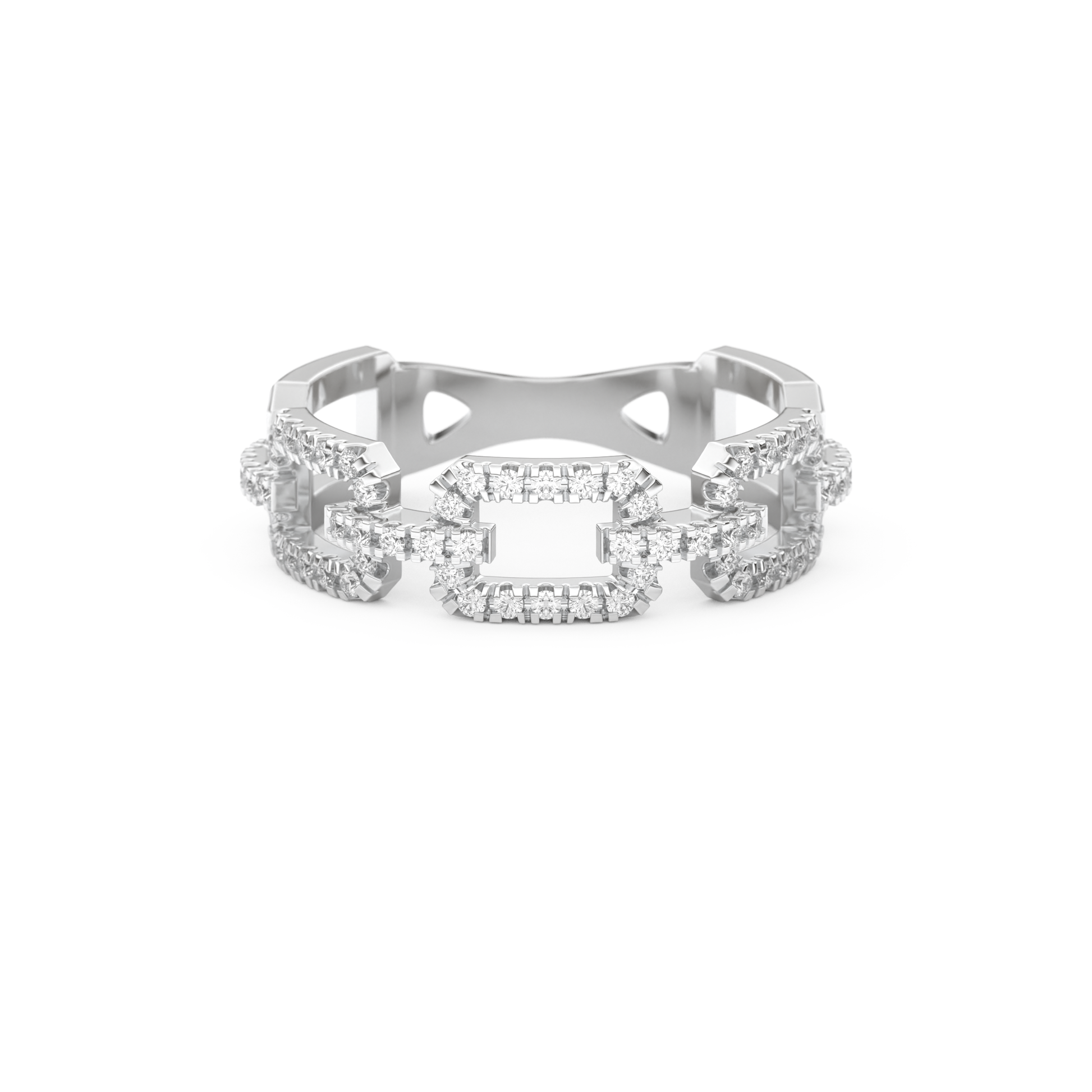 Half Eternity Wedding Band with 0.23 CT Round Cut Moissanite – Yellow, White, or Rose Gold