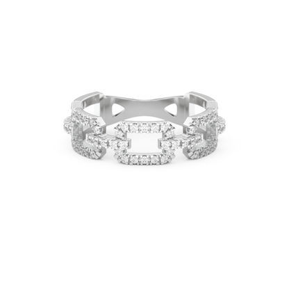 Half Eternity Wedding Band with 0.23 CT Round Cut Moissanite – Yellow, White, or Rose Gold