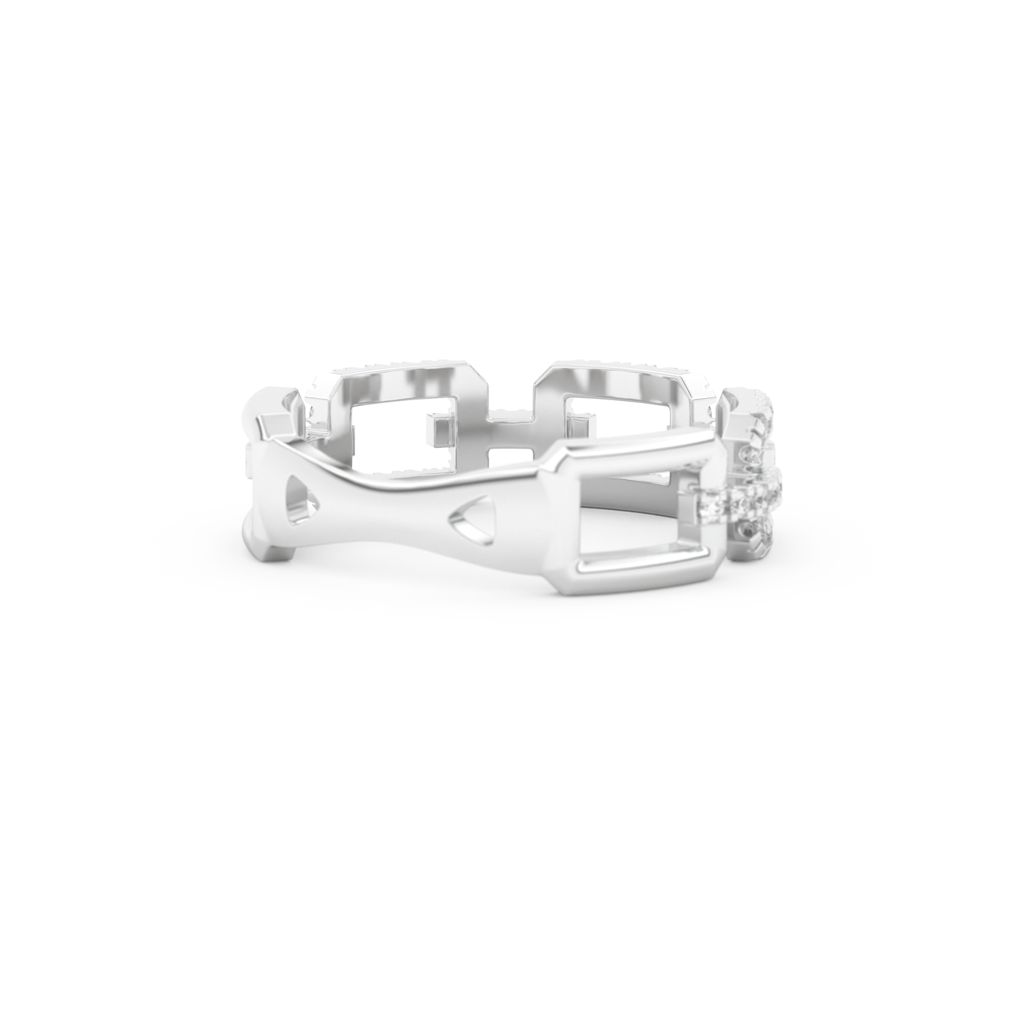 Half Eternity Wedding Band with 0.23 CT Round Cut Moissanite – Yellow, White, or Rose Gold