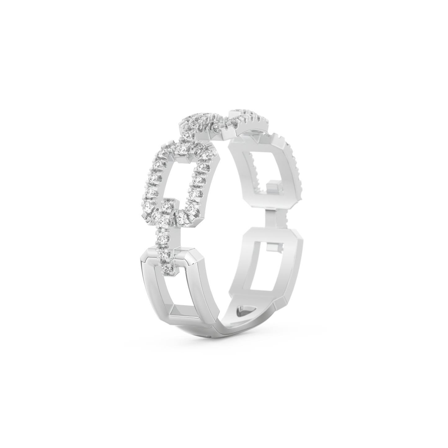 Half Eternity Wedding Band with 0.23 CT Round Cut Moissanite – Yellow, White, or Rose Gold