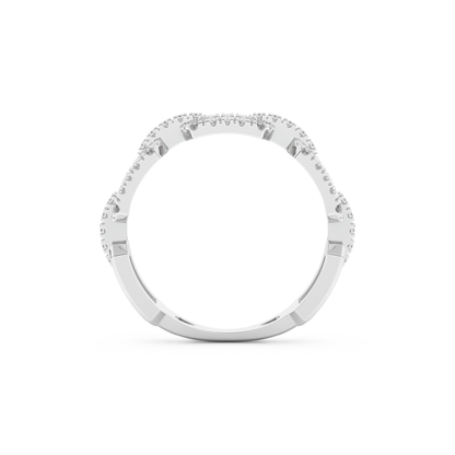 Half Eternity Wedding Band with 0.23 CT Round Cut Moissanite – Yellow, White, or Rose Gold