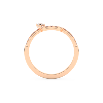 Half Eternity Wedding Band with 0.26 CT Round and Emerald Cut Moissanite – Yellow, White, or Rose Gold 17