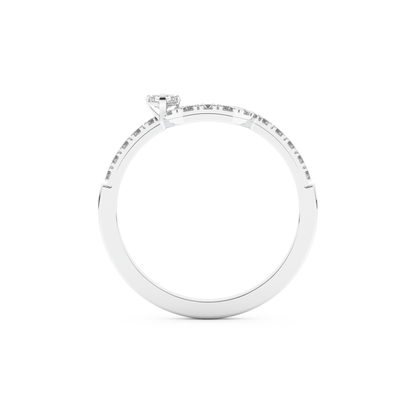 Half Eternity Wedding Band with 0.26 CT Round and Emerald Cut Moissanite – Yellow, White, or Rose Gold 8