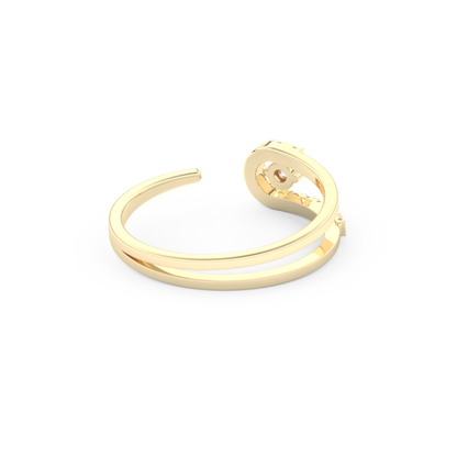 Half Eternity Wedding Band with 0.13 CT Round Cut Moissanite – Yellow, White, or Rose Gold