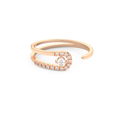 Half Eternity Wedding Band with 0.13 CT Round Cut Moissanite – Yellow, White, or Rose Gold