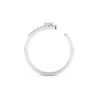 Half Eternity Wedding Band with 0.13 CT Round Cut Moissanite – Yellow, White, or Rose Gold