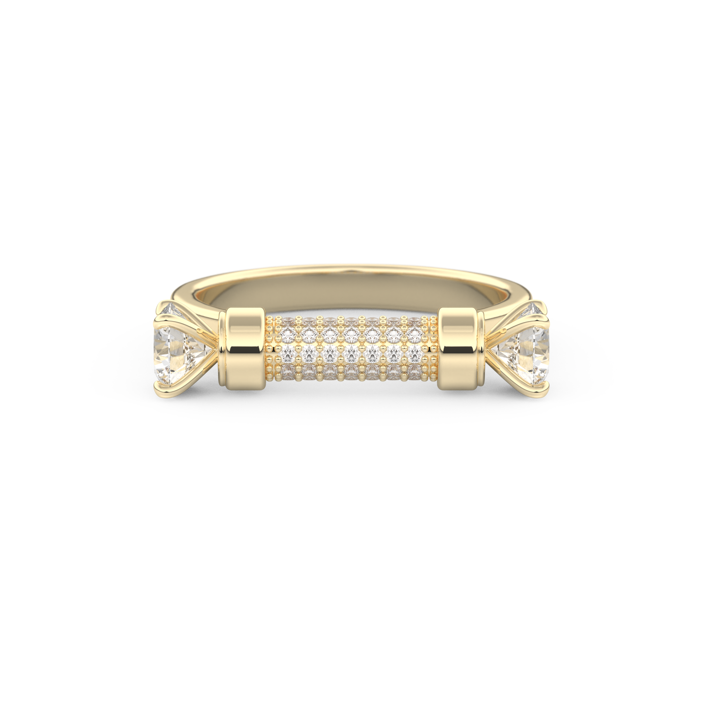 Wedding Band with 1.07 CT Round Cut Moissanite – Yellow, White, or Rose Gold