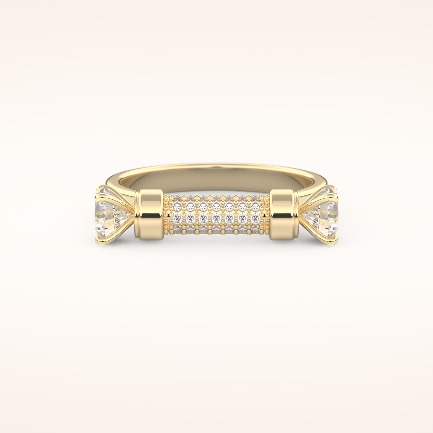 1.07 TCW Round Shaped Moissanite Lightning Bolt Of Zeus Wedding Band