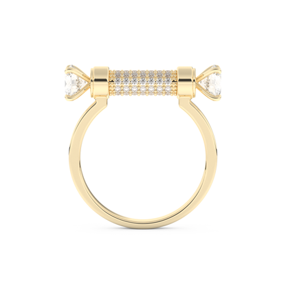 Wedding Band with 1.07 CT Round Cut Moissanite – Yellow, White, or Rose Gold